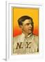 New York City, NY, New York Giants, Christy Mathewson, Baseball Card-Lantern Press-Framed Art Print