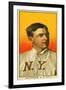 New York City, NY, New York Giants, Christy Mathewson, Baseball Card-Lantern Press-Framed Art Print