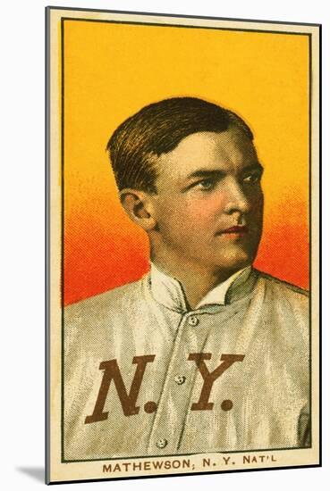 New York City, NY, New York Giants, Christy Mathewson, Baseball Card-Lantern Press-Mounted Art Print