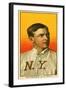 New York City, NY, New York Giants, Christy Mathewson, Baseball Card-Lantern Press-Framed Art Print