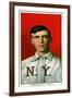 New York City, NY, New York Giants, Fred Merkle, Baseball Card-Lantern Press-Framed Art Print