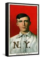 New York City, NY, New York Giants, Fred Merkle, Baseball Card-Lantern Press-Framed Stretched Canvas