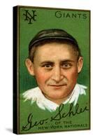 New York City, NY, New York Giants, George H. Schlei, Baseball Card-Lantern Press-Stretched Canvas