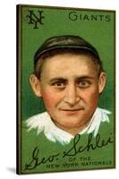 New York City, NY, New York Giants, George H. Schlei, Baseball Card-Lantern Press-Stretched Canvas