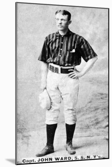 New York City, NY, New York Giants, John, Capt. Ward, Baseball Card-Lantern Press-Mounted Art Print