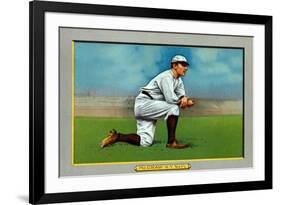 New York City, NY, New York Giants, John McGraw, Baseball Card-Lantern Press-Framed Art Print