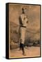 New York City, NY, New York Giants, Mike Slattery, Baseball Card-Lantern Press-Framed Stretched Canvas