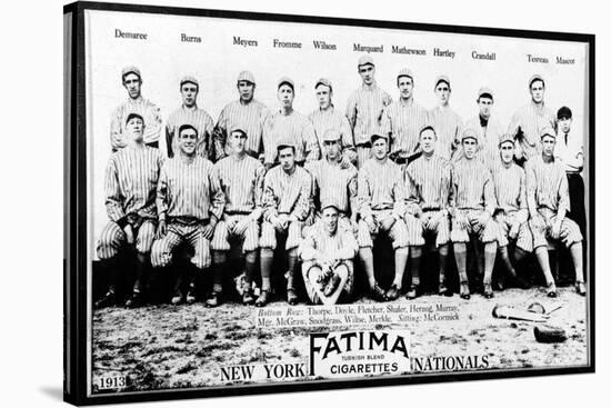 New York City, NY, New York Giants, New York Giants Team Photo, Baseball Card-Lantern Press-Stretched Canvas