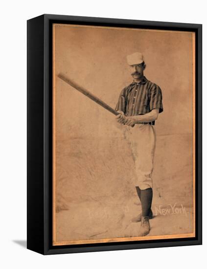 New York City, NY, New York Giants, Tim Keefe, Baseball Card-Lantern Press-Framed Stretched Canvas
