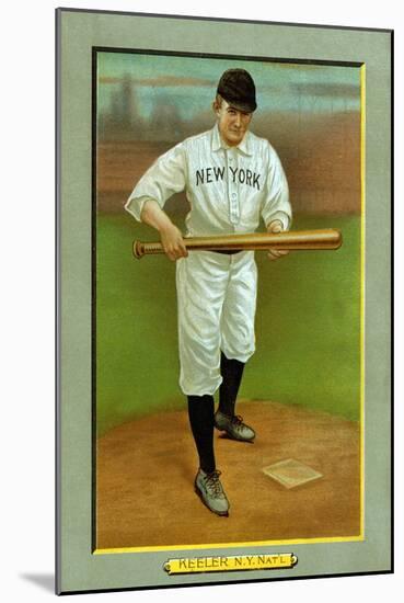 New York City, NY, New York Giants, Willie Keeler, Baseball Card-Lantern Press-Mounted Art Print