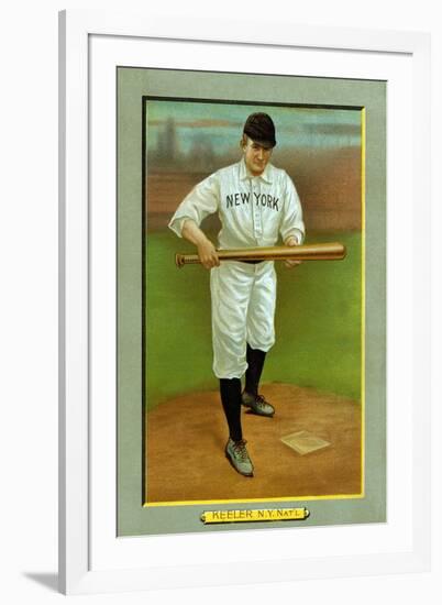 New York City, NY, New York Giants, Willie Keeler, Baseball Card-Lantern Press-Framed Art Print