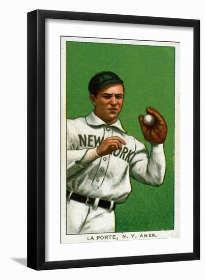 New York City, NY, New York Highlanders, Frank LaPorte, Baseball Card-Lantern Press-Framed Art Print