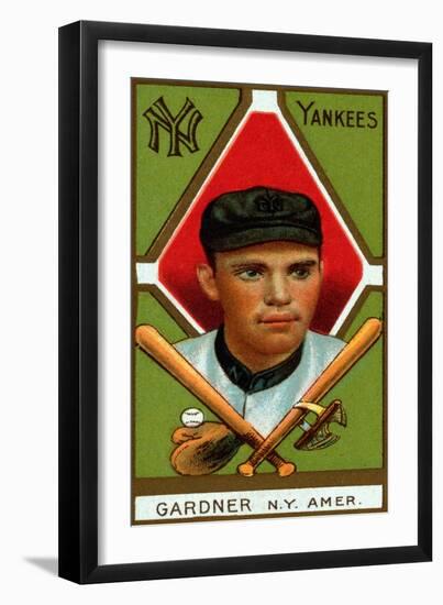 New York City, NY, New York Yankees, Earl Gardner, Baseball Card-Lantern Press-Framed Art Print