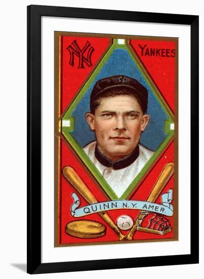 New York City, NY, New York Yankees, John Quinn, Baseball Card-Lantern Press-Framed Art Print