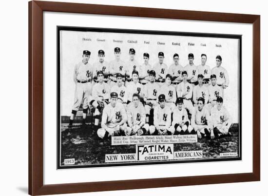 New York City, NY, New York Yankees, Team Photograph, Baseball Card-Lantern Press-Framed Premium Giclee Print