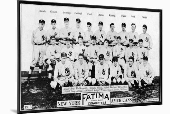 New York City, NY, New York Yankees, Team Photograph, Baseball Card-Lantern Press-Mounted Premium Giclee Print