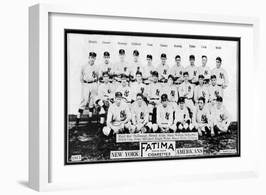 New York City, NY, New York Yankees, Team Photograph, Baseball Card-Lantern Press-Framed Art Print