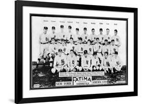 New York City, NY, New York Yankees, Team Photograph, Baseball Card-Lantern Press-Framed Art Print