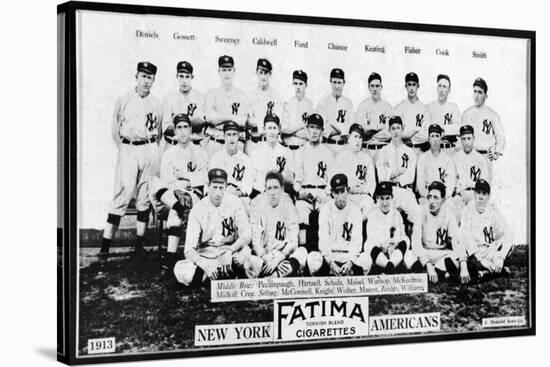 New York City, NY, New York Yankees, Team Photograph, Baseball Card-Lantern Press-Stretched Canvas
