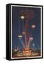 New York City, NY - Parachute Jump at World's Fair-Lantern Press-Framed Stretched Canvas