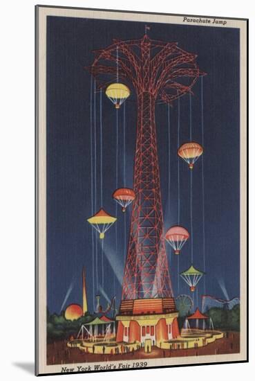 New York City, NY - Parachute Jump at World's Fair-Lantern Press-Mounted Art Print