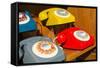 New York City, NY, USA. Reproduction Vintage Telephones-Julien McRoberts-Framed Stretched Canvas