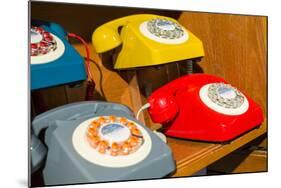 New York City, NY, USA. Reproduction Vintage Telephones-Julien McRoberts-Mounted Photographic Print