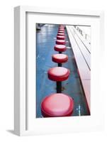 New York City, NY, USA. Vintage Diner Seats-Julien McRoberts-Framed Photographic Print