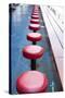 New York City, NY, USA. Vintage Diner Seats-Julien McRoberts-Stretched Canvas