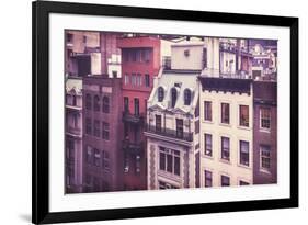 New York City Old Residential Buildings, Vintage Colors-Maciej Bledowski-Framed Photographic Print