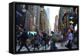 New York City, Pedestrians-Anthony Butera-Framed Stretched Canvas