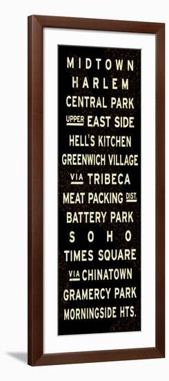 New York City Sign-null-Framed Art Print