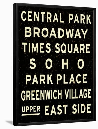 New York City Sign-null-Framed Poster