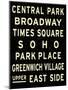 New York City Sign-null-Mounted Poster