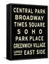 New York City Sign-null-Framed Stretched Canvas