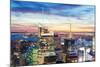 New York City Skyline Aerial View at Dusk with Skyscrapers of Midtown Manhattan.-Songquan Deng-Mounted Photographic Print