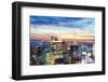 New York City Skyline Aerial View at Dusk with Skyscrapers of Midtown Manhattan.-Songquan Deng-Framed Photographic Print