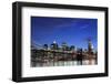 New York City Skyline and Brooklyn Bridge at Night-Zigi-Framed Photographic Print