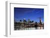 New York City Skyline and Brooklyn Bridge at Night-Zigi-Framed Photographic Print