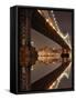 New York City Skyline and Manhattan Bridge at Night-Zigi-Framed Stretched Canvas