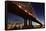 New York City Skyline and Manhattan Bridge at Night-Zigi-Framed Stretched Canvas