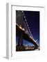 New York City Skyline and Manhattan Bridge at Night-Zigi-Framed Photographic Print