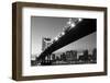 New York City Skyline and Manhattan Bridge at Night-Zigi-Framed Photographic Print