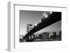 New York City Skyline and Manhattan Bridge at Night-Zigi-Framed Photographic Print