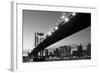 New York City Skyline and Manhattan Bridge at Night-Zigi-Framed Photographic Print