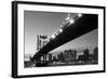 New York City Skyline and Manhattan Bridge at Night-Zigi-Framed Photographic Print