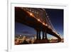 New York City Skyline and Manhattan Bridge at Night-Zigi-Framed Photographic Print