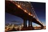 New York City Skyline and Manhattan Bridge at Night-Zigi-Mounted Photographic Print