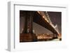 New York City Skyline and Manhattan Bridge at Night-Zigi-Framed Photographic Print