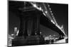 New York City Skyline and Manhattan Bridge at Night-Zigi-Mounted Photographic Print